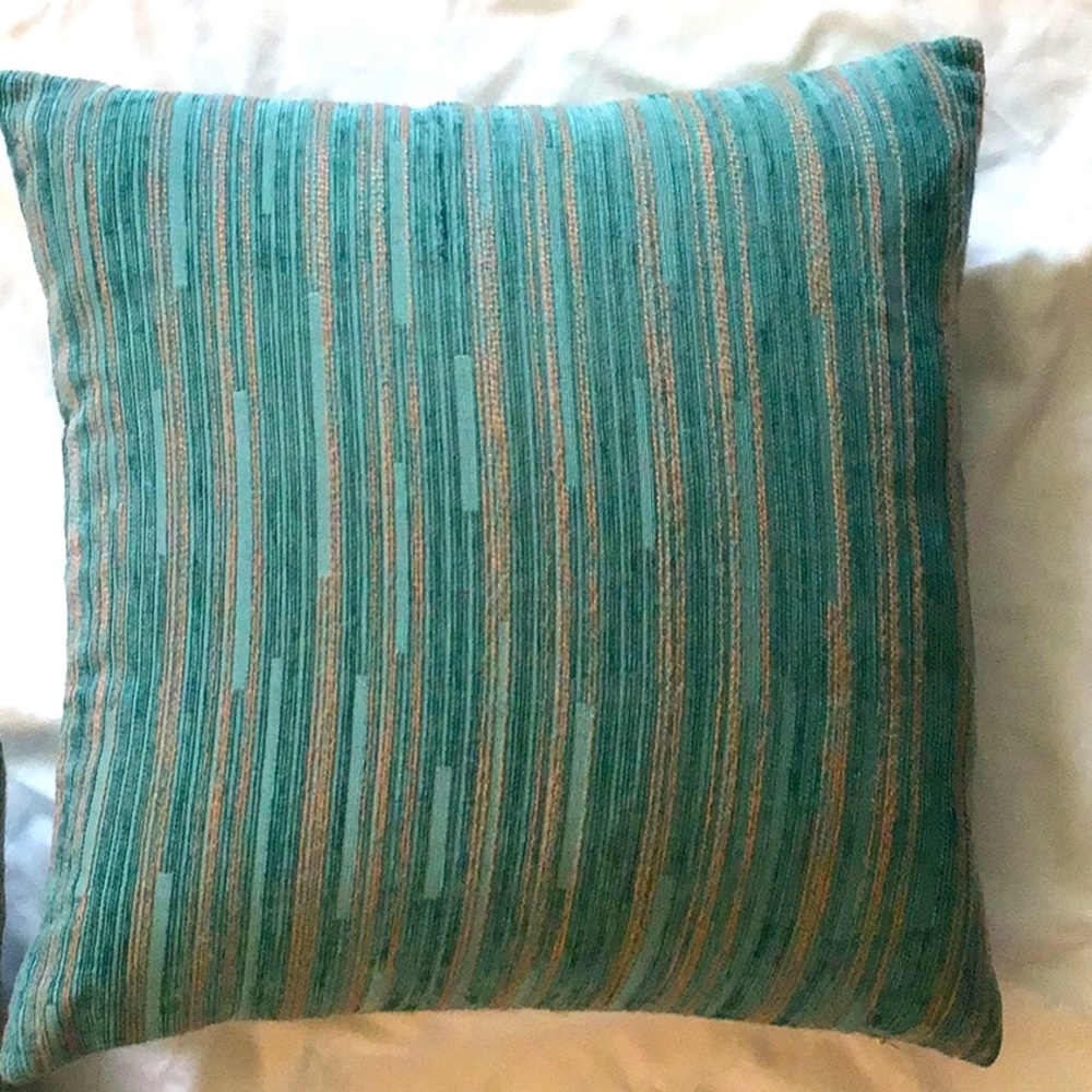 Blue & Tan pair throw pillows